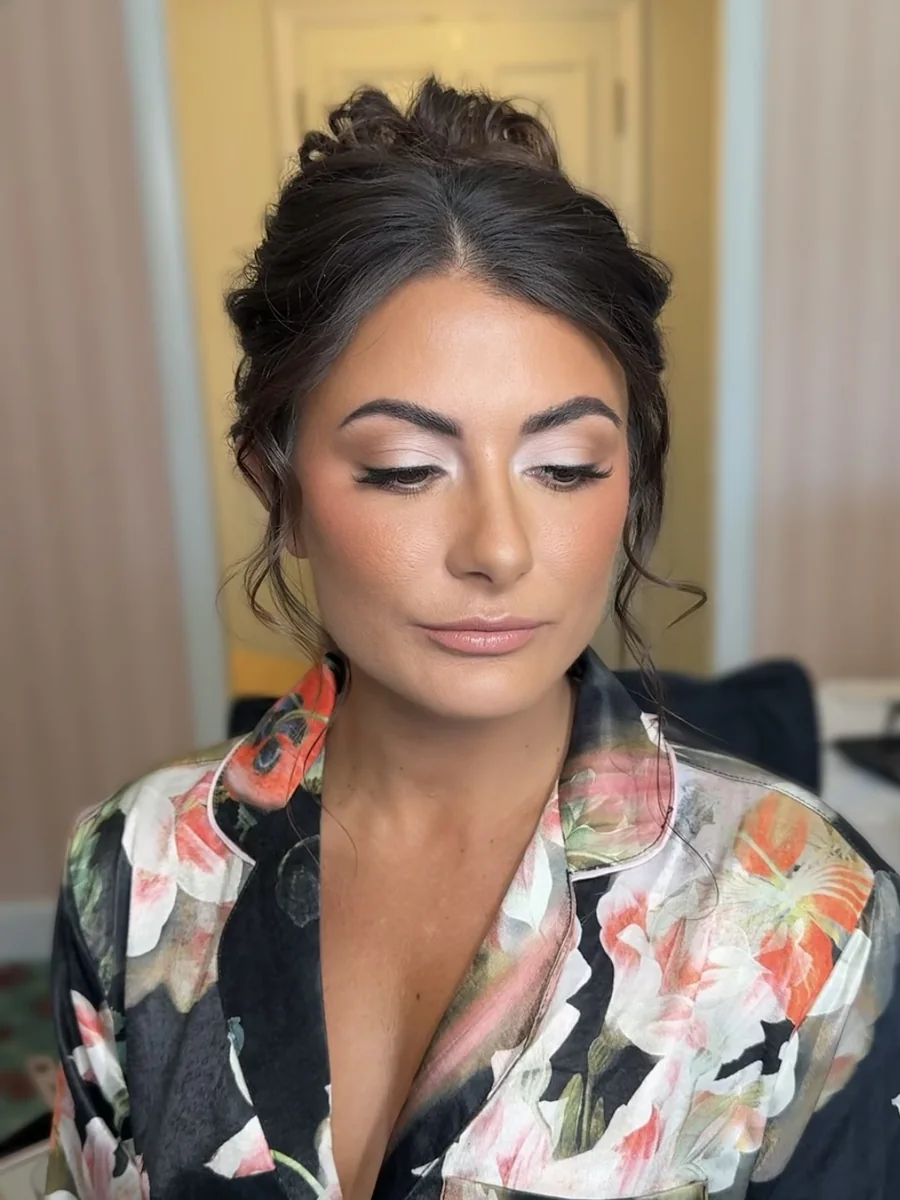 Soft glam makeup with a warm eye, by Heather Dear Artistry