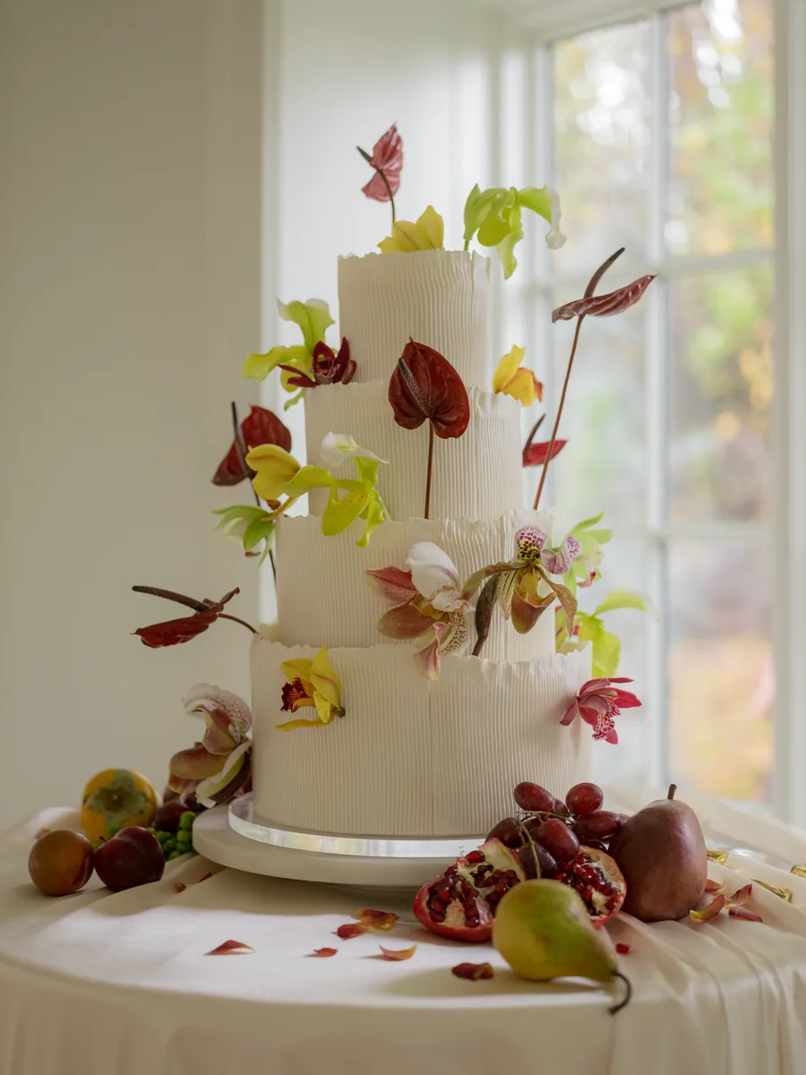 Tiered custom wedding cake by Lustr Creative