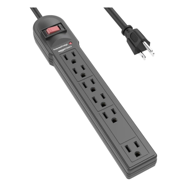 Amazon Basics Surge Protector Power Strip | 6-Outlet