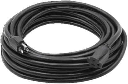 100' 12-Gauge Black AV Extension Cord