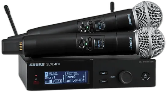 Shure SLX-D+ Dual Wireless (Handhelds or Bodypacks)