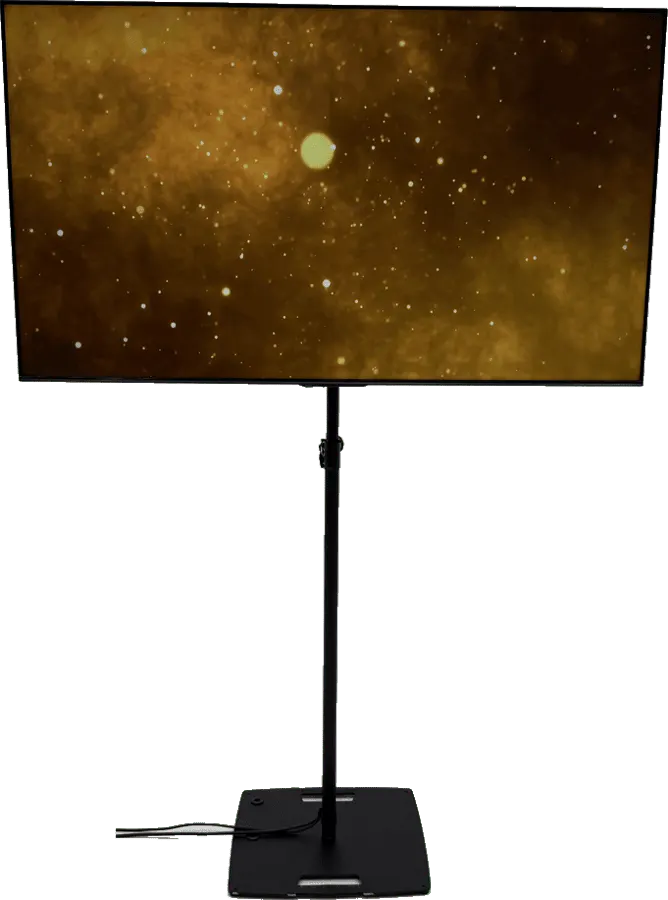 (Set of 2) 75" TVs with Single Pole Stands